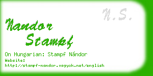 nandor stampf business card